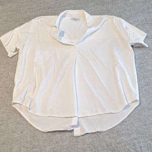 Madewell white 3/4 button down